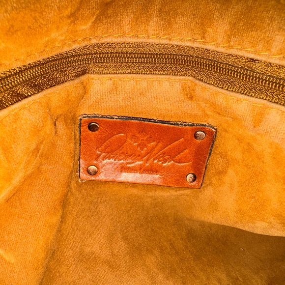 Floral Print Tote Bag with Brown Trim - Floral - Picture 7 of 8